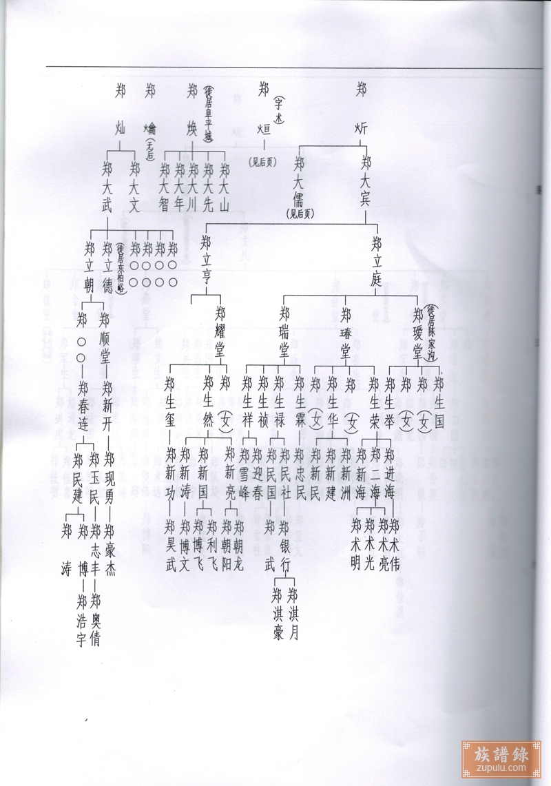 康家峪村郑氏家谱_相册_康家峪郑氏家谱世系表 - 族谱